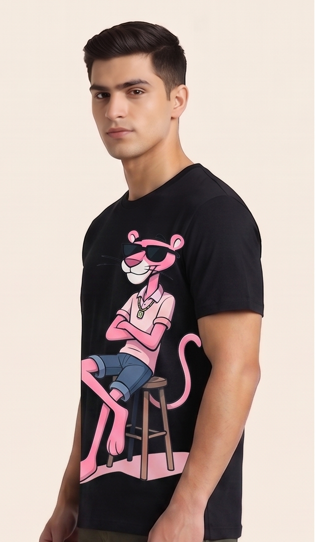 Pink Panther Graphic Print Tee - Premium Cotton T-shirt